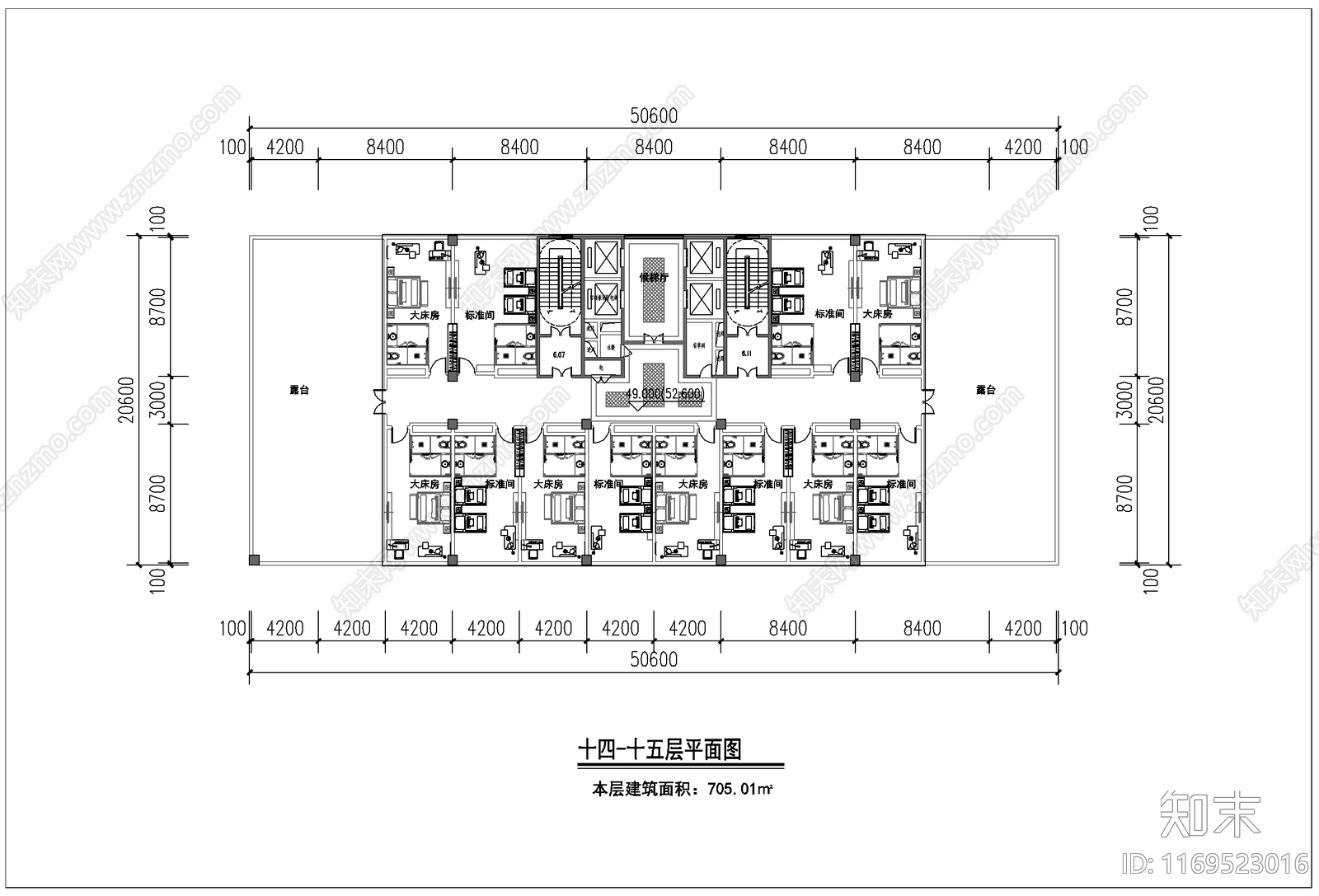 新中式酒店建筑cad施工图下载【ID:1169523016】