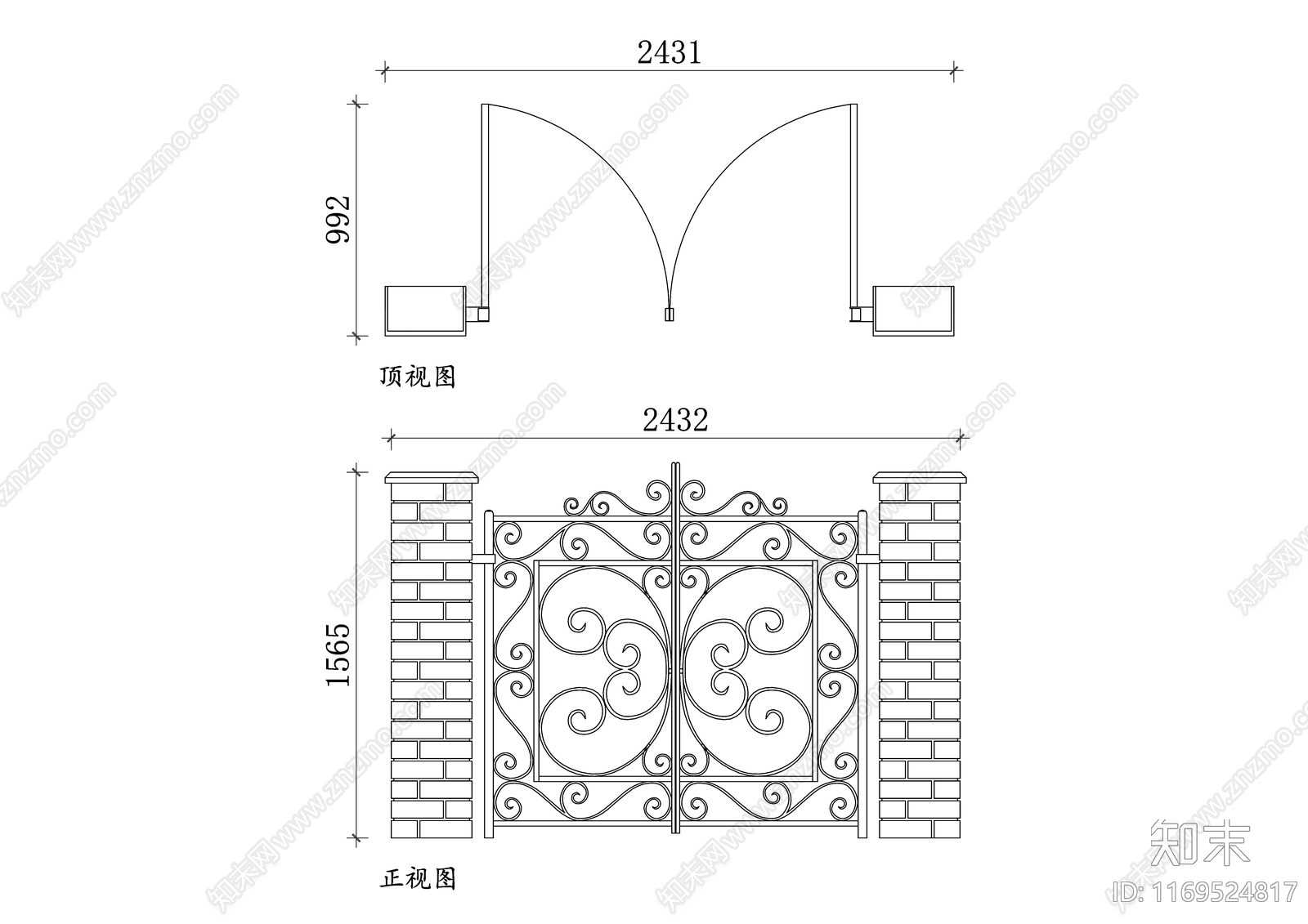 欧式栏杆施工图下载【ID:1169524817】