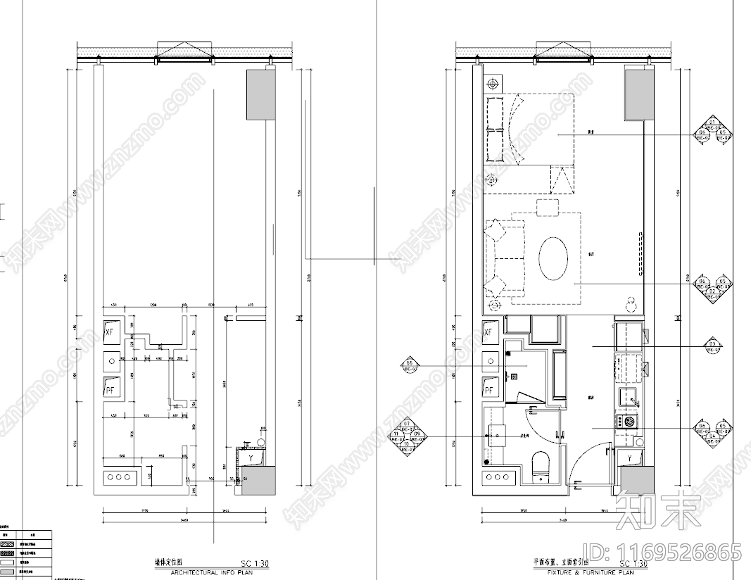 现代公寓cad施工图下载【ID:1169526865】