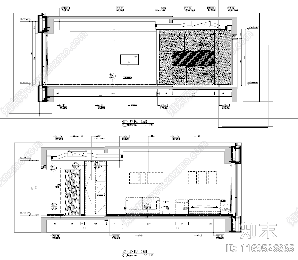 现代公寓cad施工图下载【ID:1169526865】