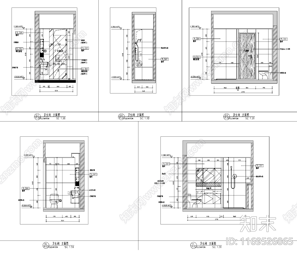 现代公寓cad施工图下载【ID:1169526865】