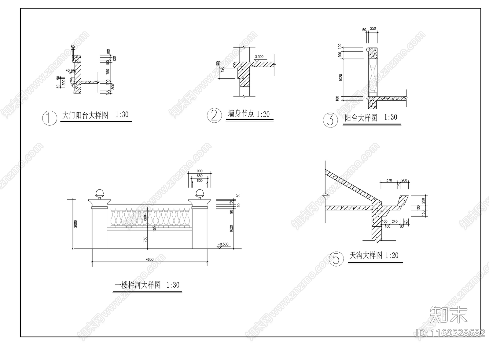 现代别墅建筑cad施工图下载【ID:1169528682】