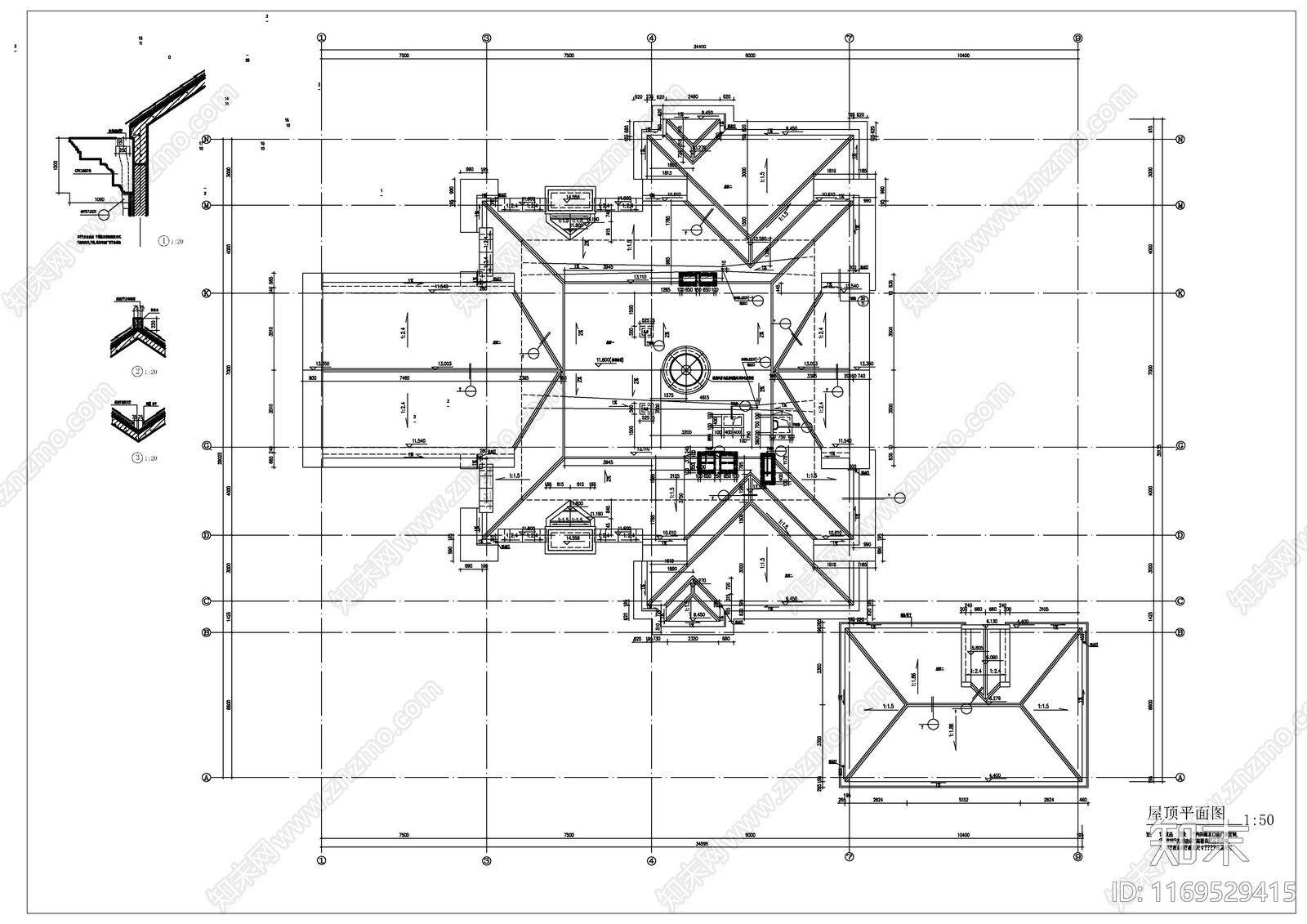 现代别墅建筑cad施工图下载【ID:1169529415】