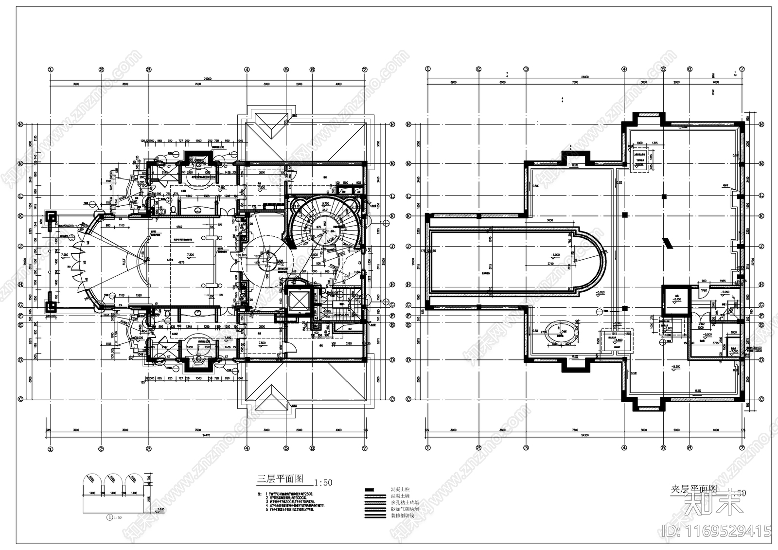 现代别墅建筑cad施工图下载【ID:1169529415】