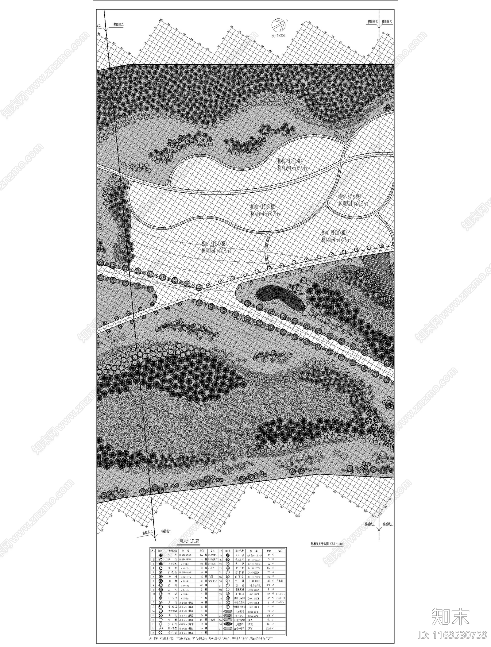 现代道路绿化施工图下载【ID:1169530759】