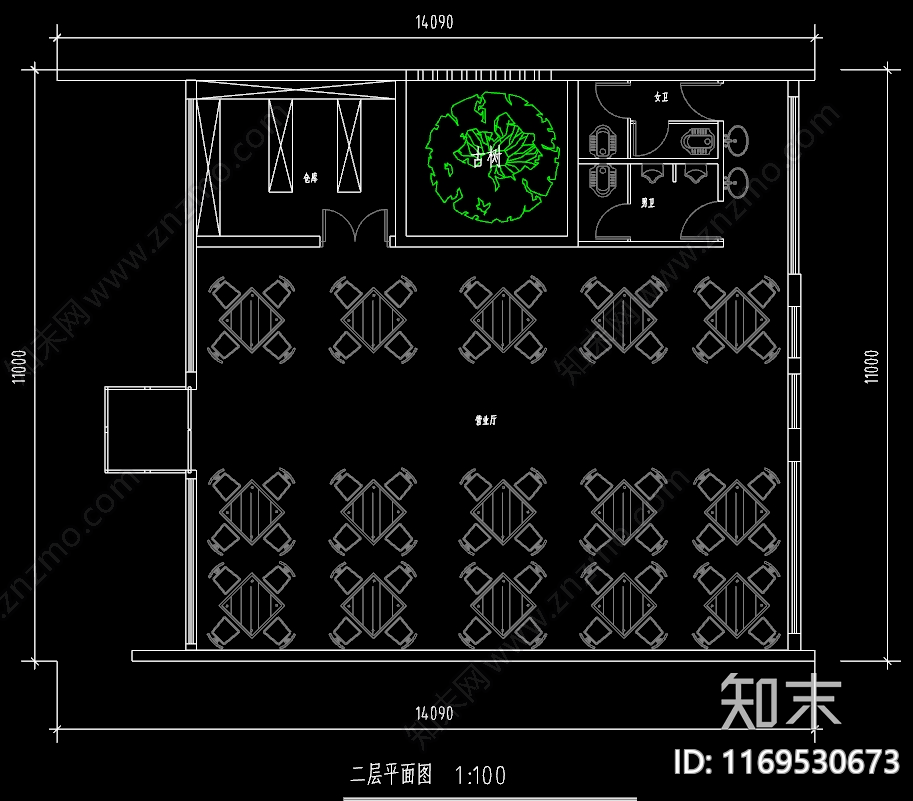 中式民宿建筑cad施工图下载【ID:1169530673】