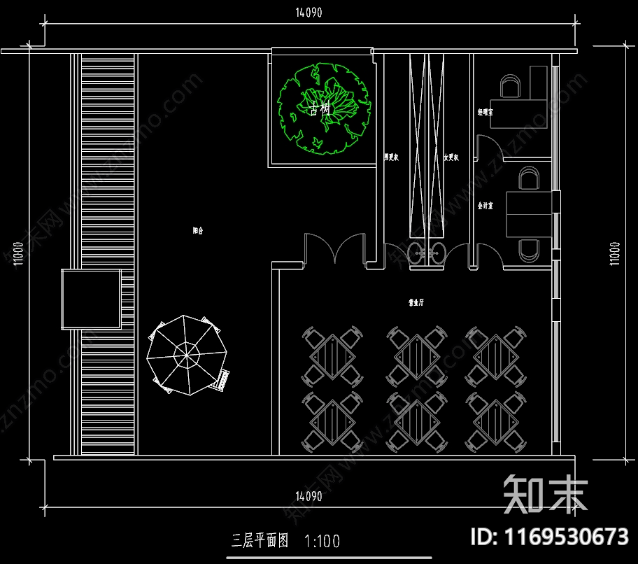 中式民宿建筑cad施工图下载【ID:1169530673】