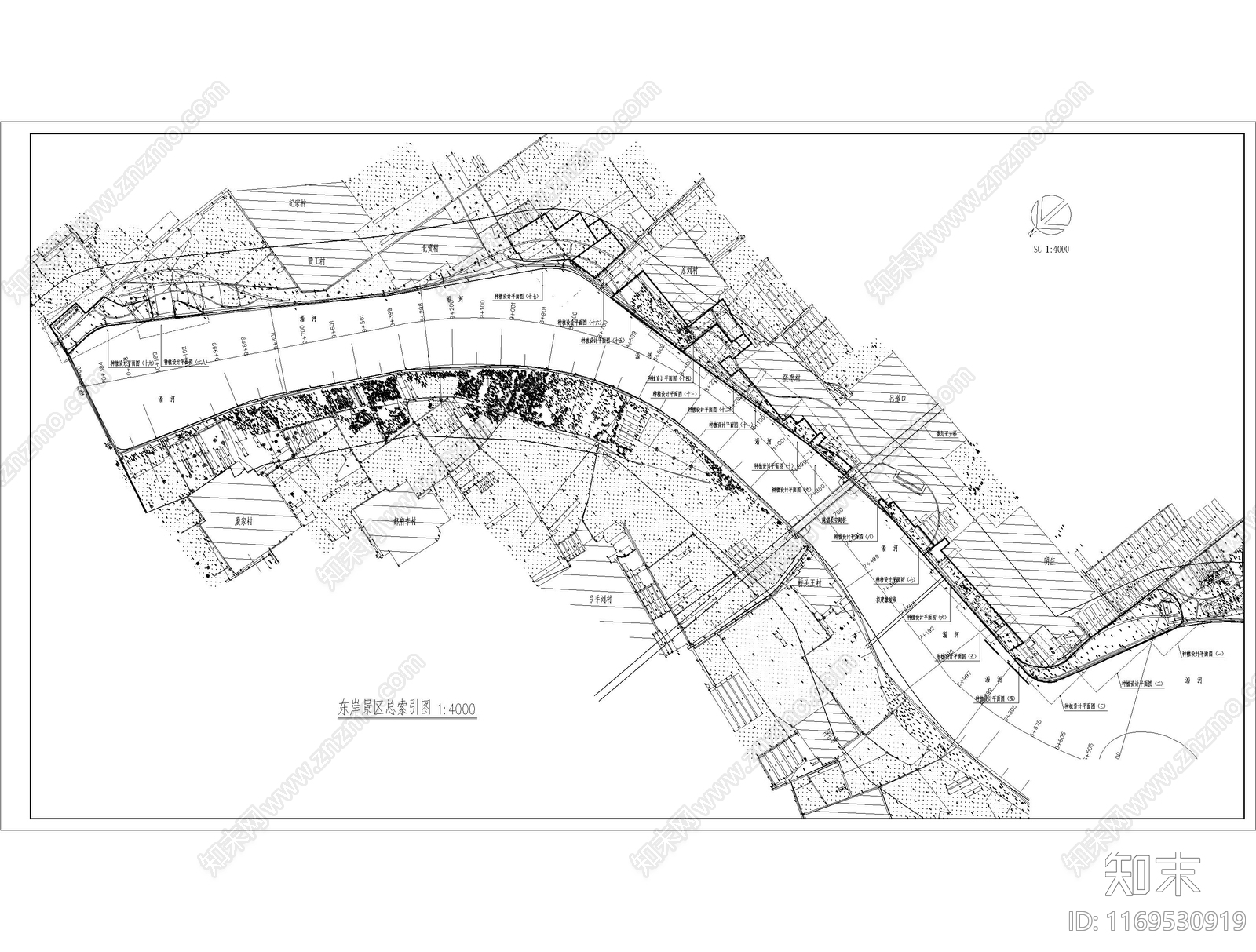 现代公园景观cad施工图下载【ID:1169530919】