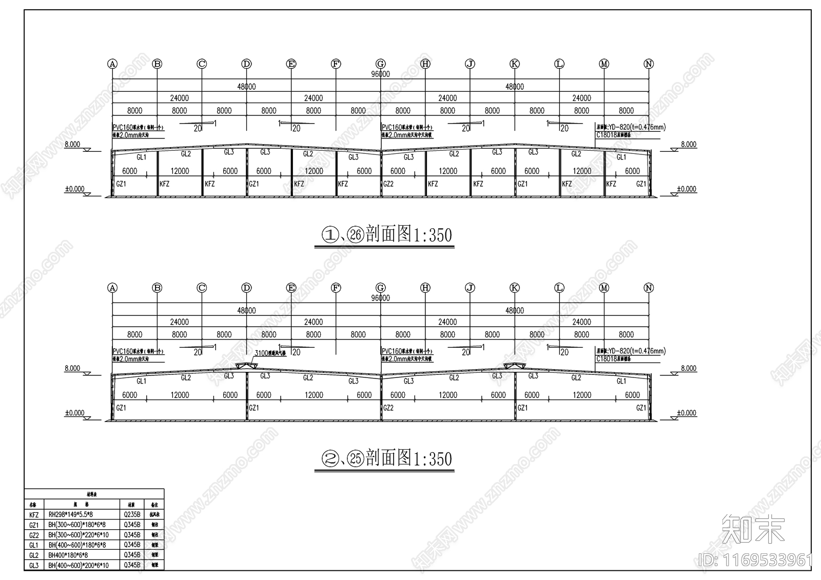 钢结构cad施工图下载【ID:1169533961】
