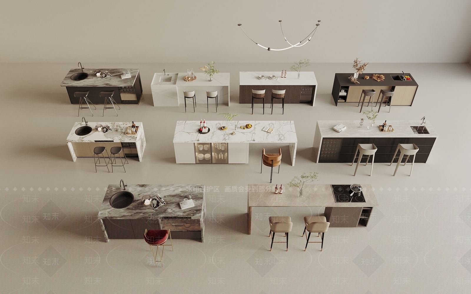 现代吧台3D模型下载【ID:1169536945】