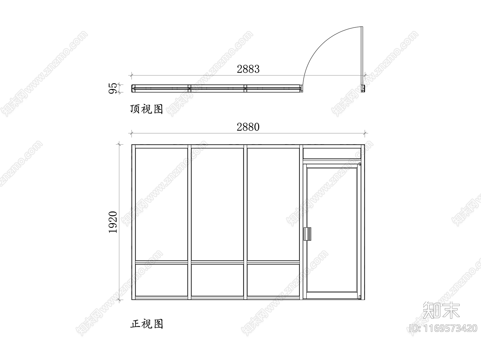 现代综合门窗施工图下载【ID:1169573420】