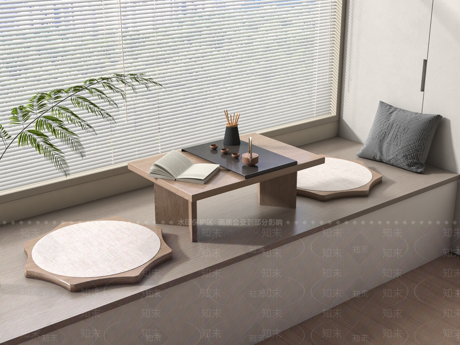 日式飘窗3D模型下载【ID:1169553000】