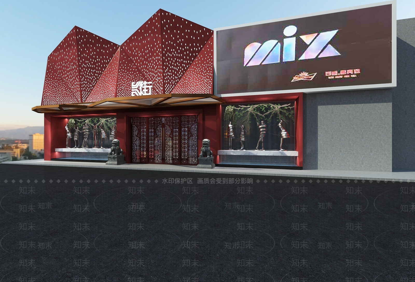 现代门头3D模型下载【ID:1169553615】