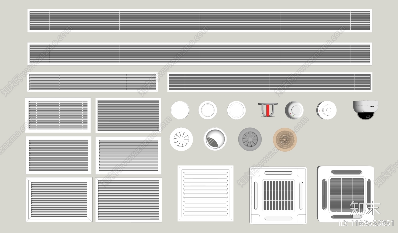 空调出风口SU模型下载【ID:1169553851】