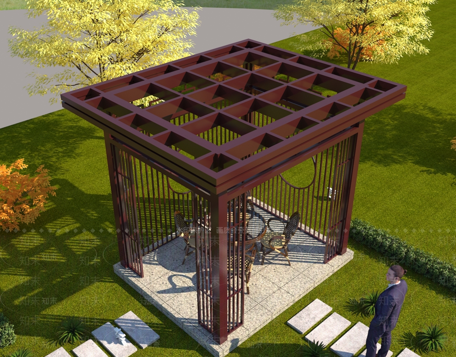 中式新中式亭子3D模型下载【ID:1169555826】