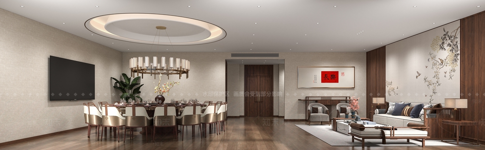 新中式包厢3D模型下载【ID:1169557690】