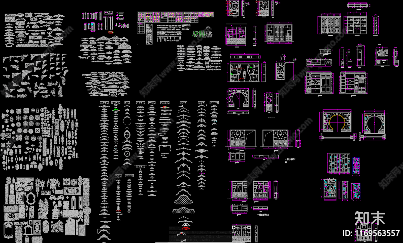 中式综合家具图库施工图下载【ID:1169563557】