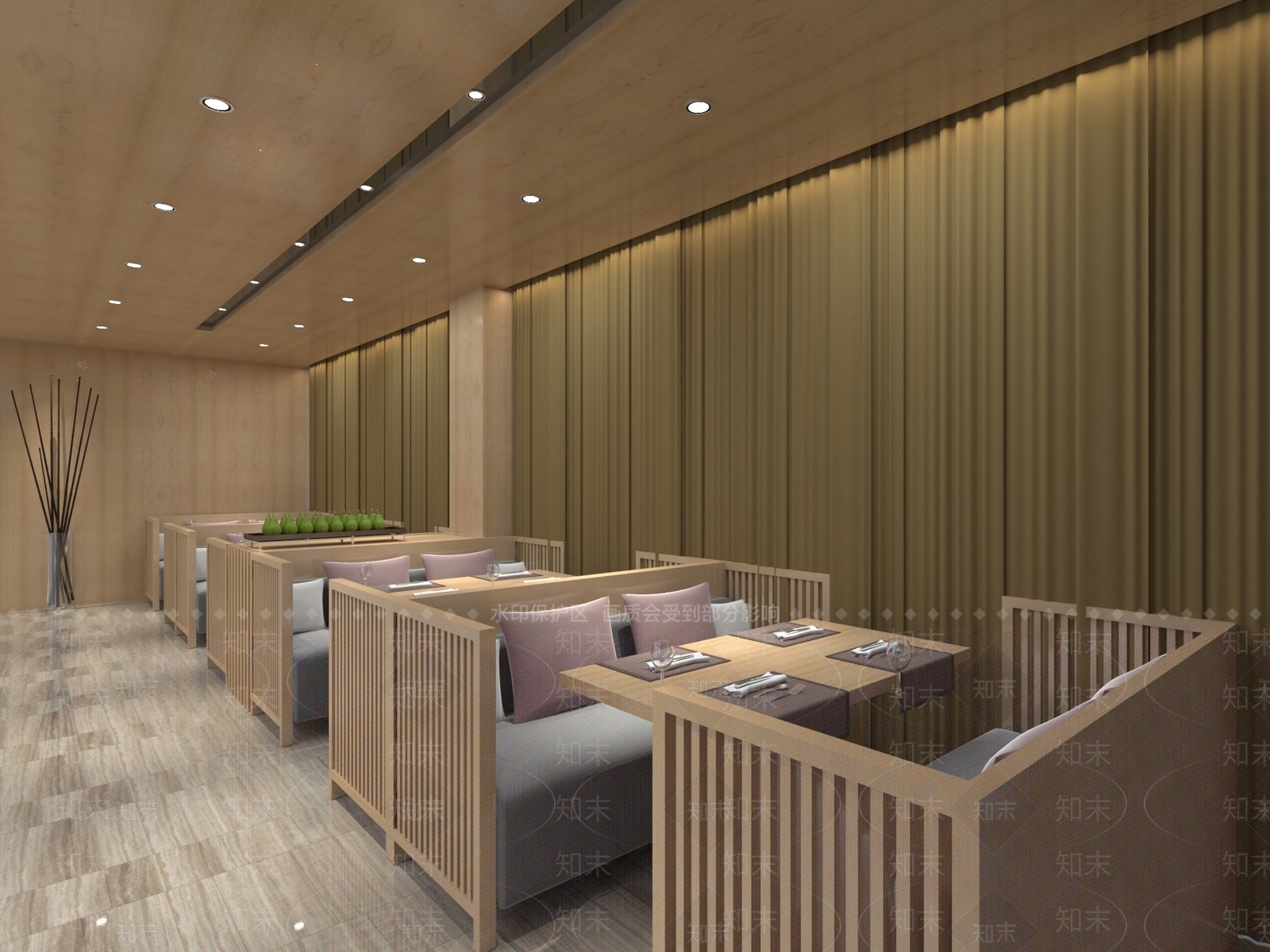 新中式中餐厅3D模型下载【ID:1169565339】