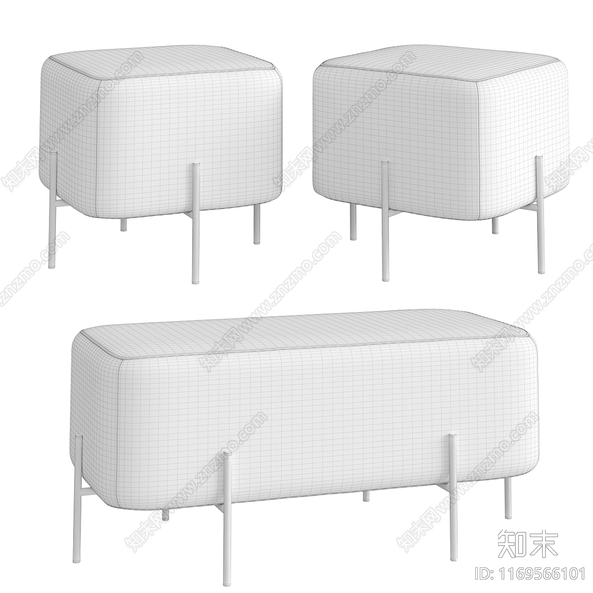 沙发凳3D模型下载【ID:1169566101】