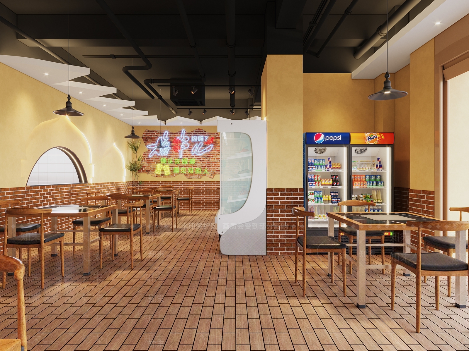 现代烧烤店3D模型下载【ID:1169571298】