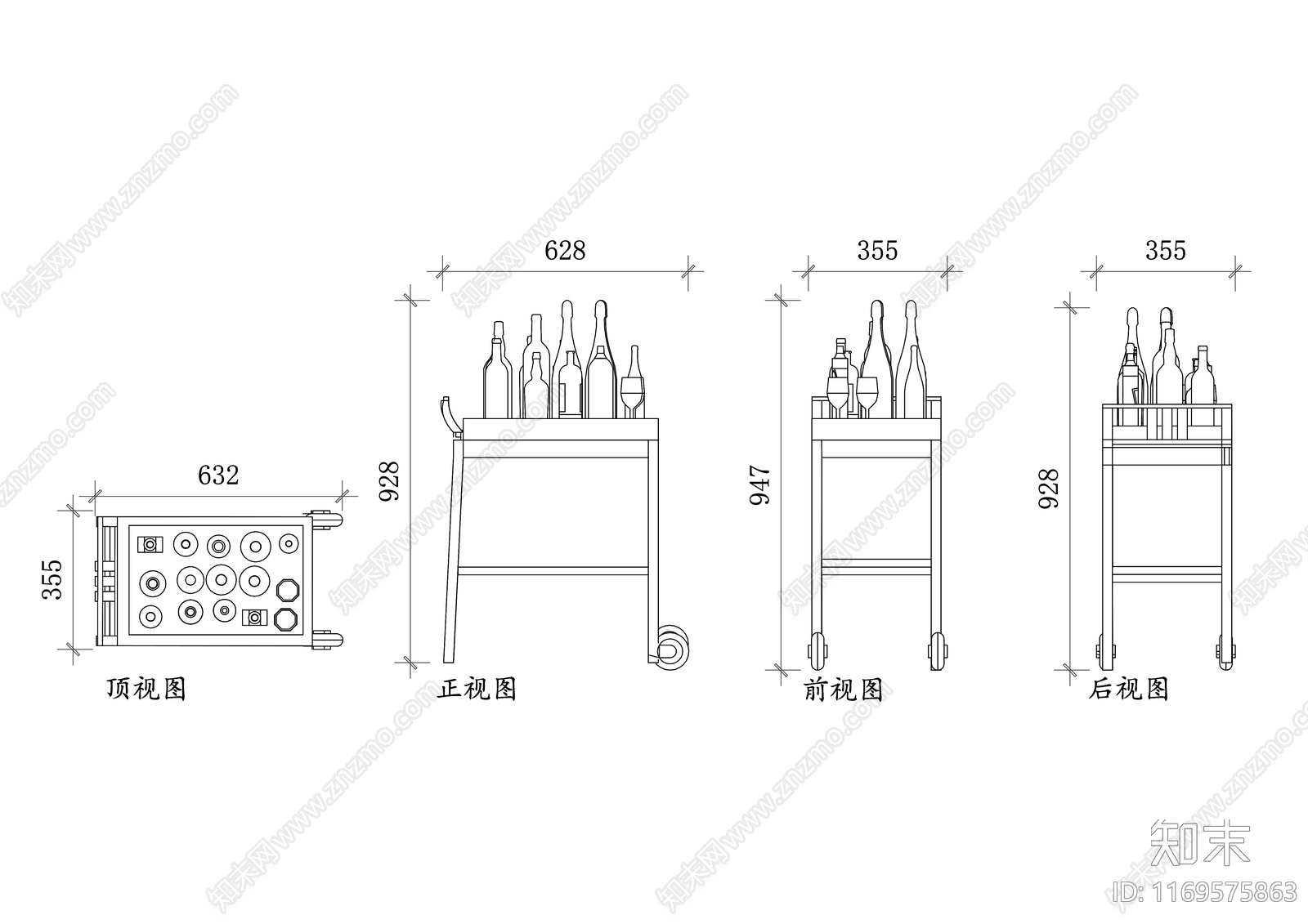 现代酒吧cad施工图下载【ID:1169575863】