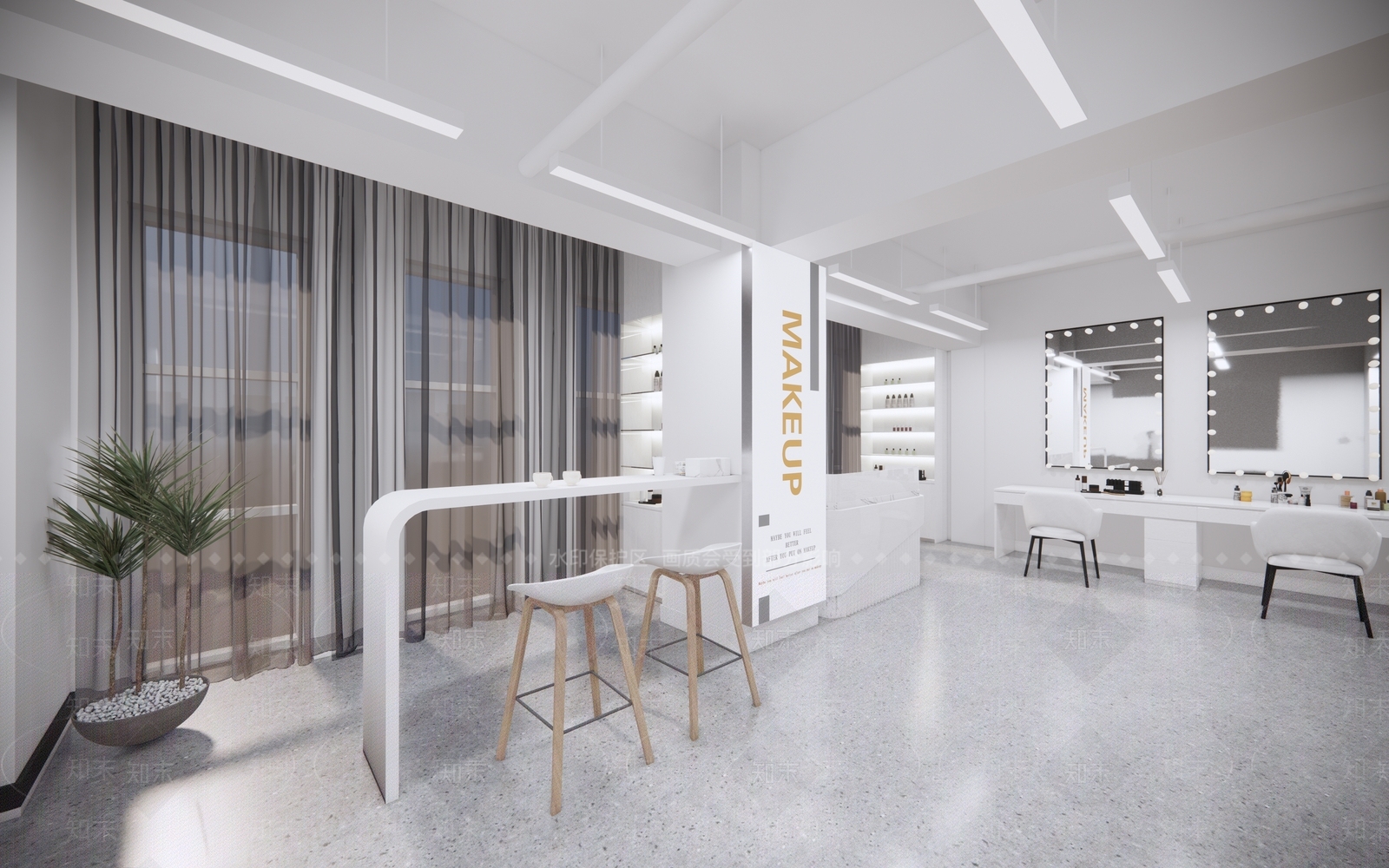 极简简约美妆店SU模型下载【ID:1169577547】