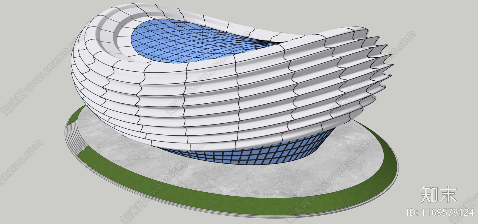现代体育建筑SU模型下载【ID:1169578124】