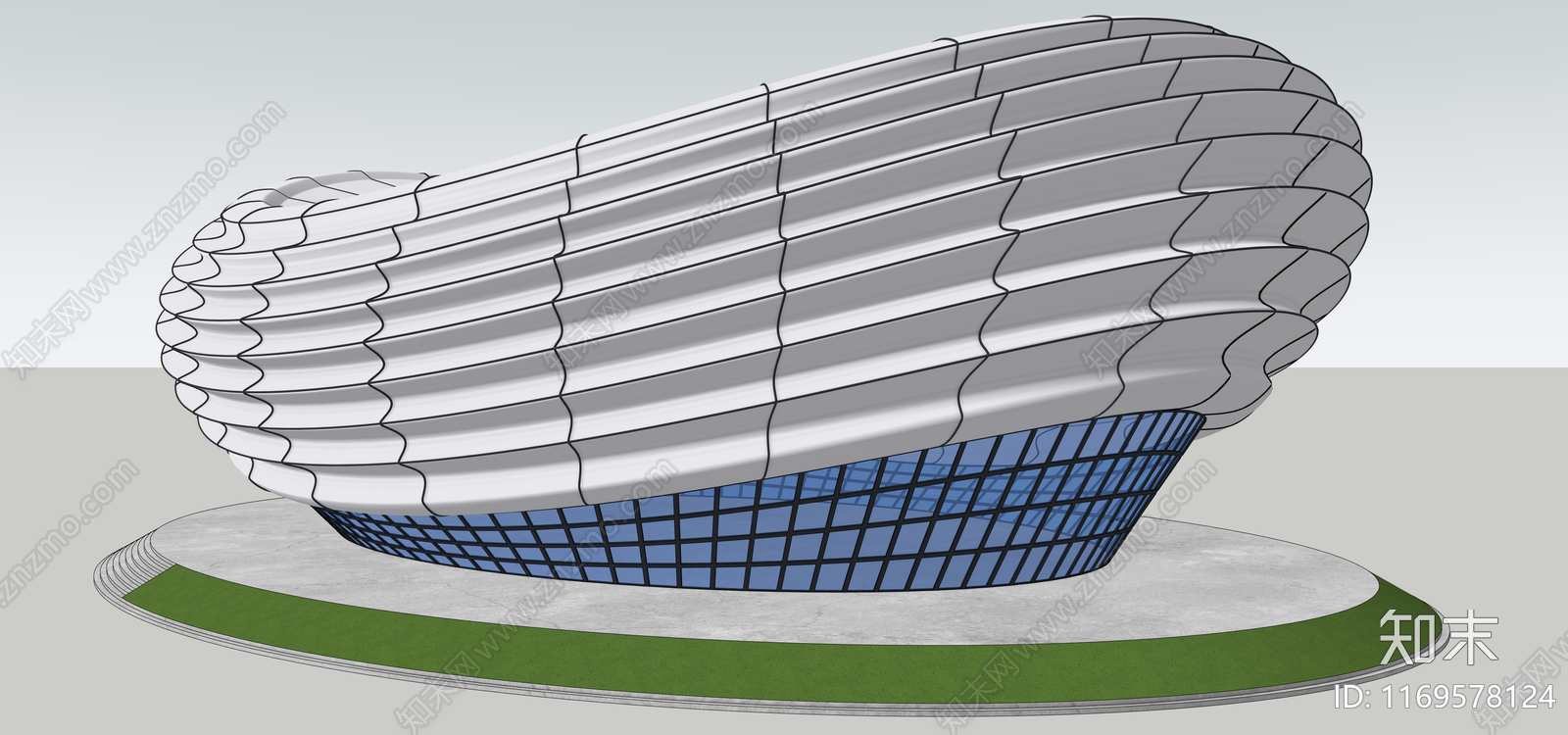 现代体育建筑SU模型下载【ID:1169578124】