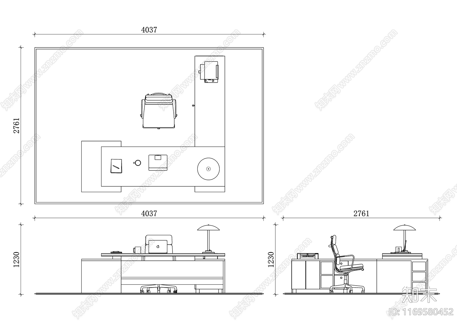 现代办公室cad施工图下载【ID:1169580452】