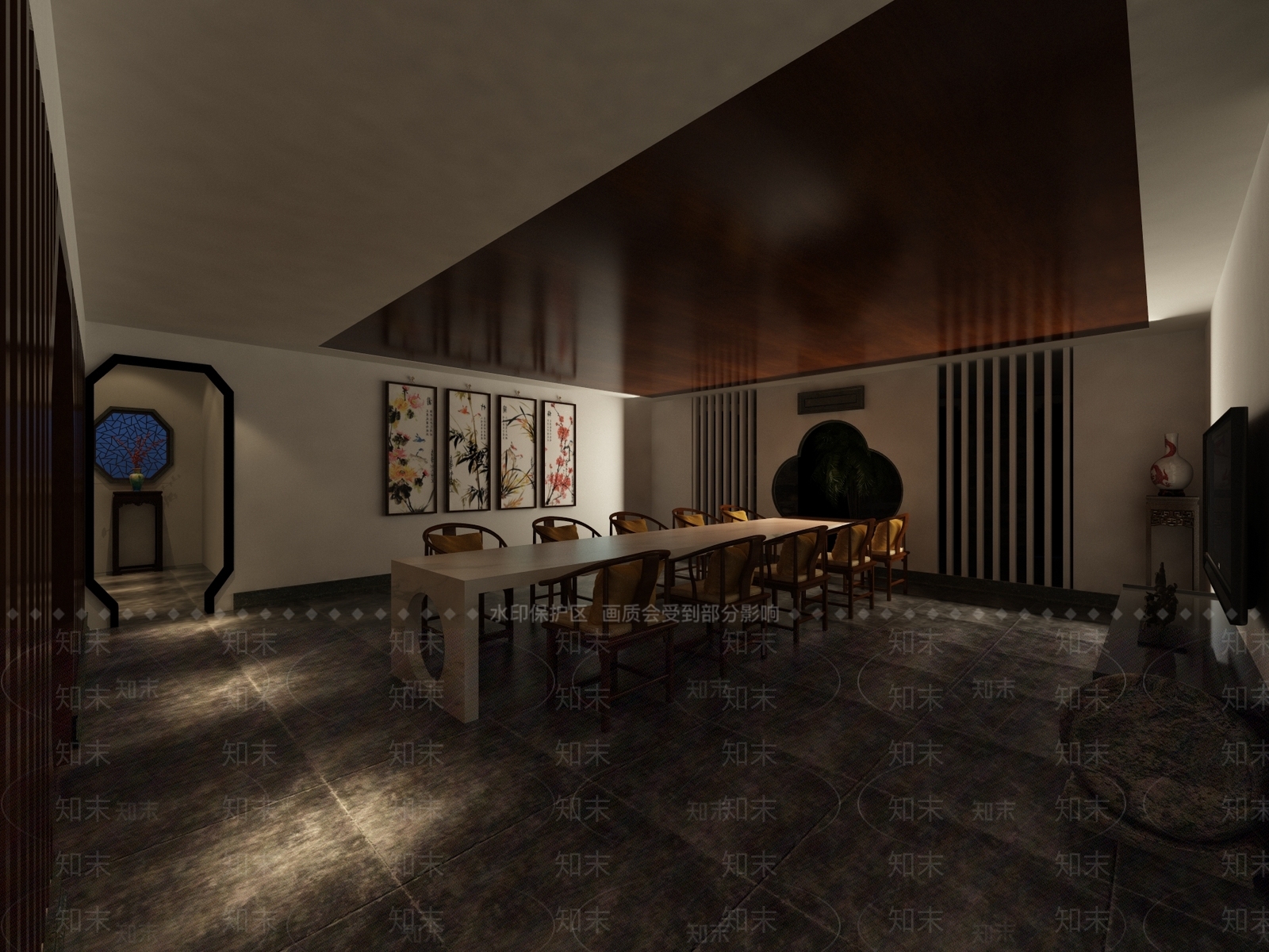 新中式其他娱乐空间3D模型下载【ID:1169583859】