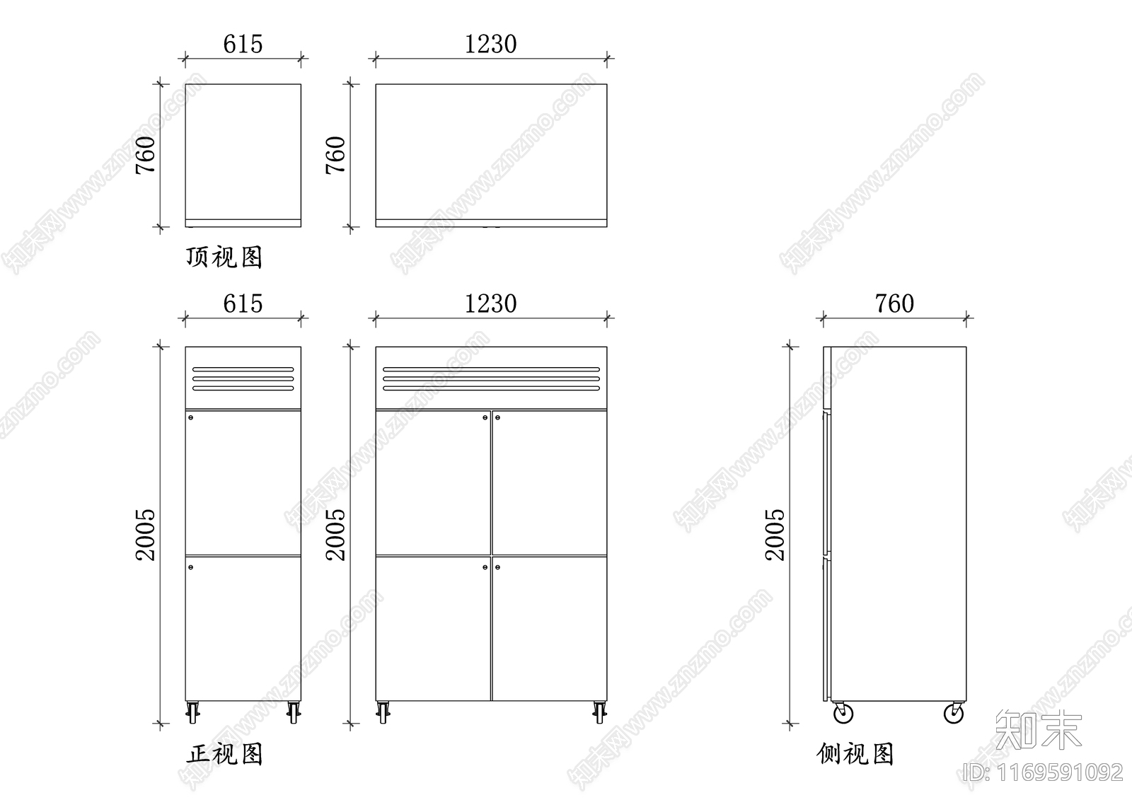 现代厨房设施施工图下载【ID:1169591092】