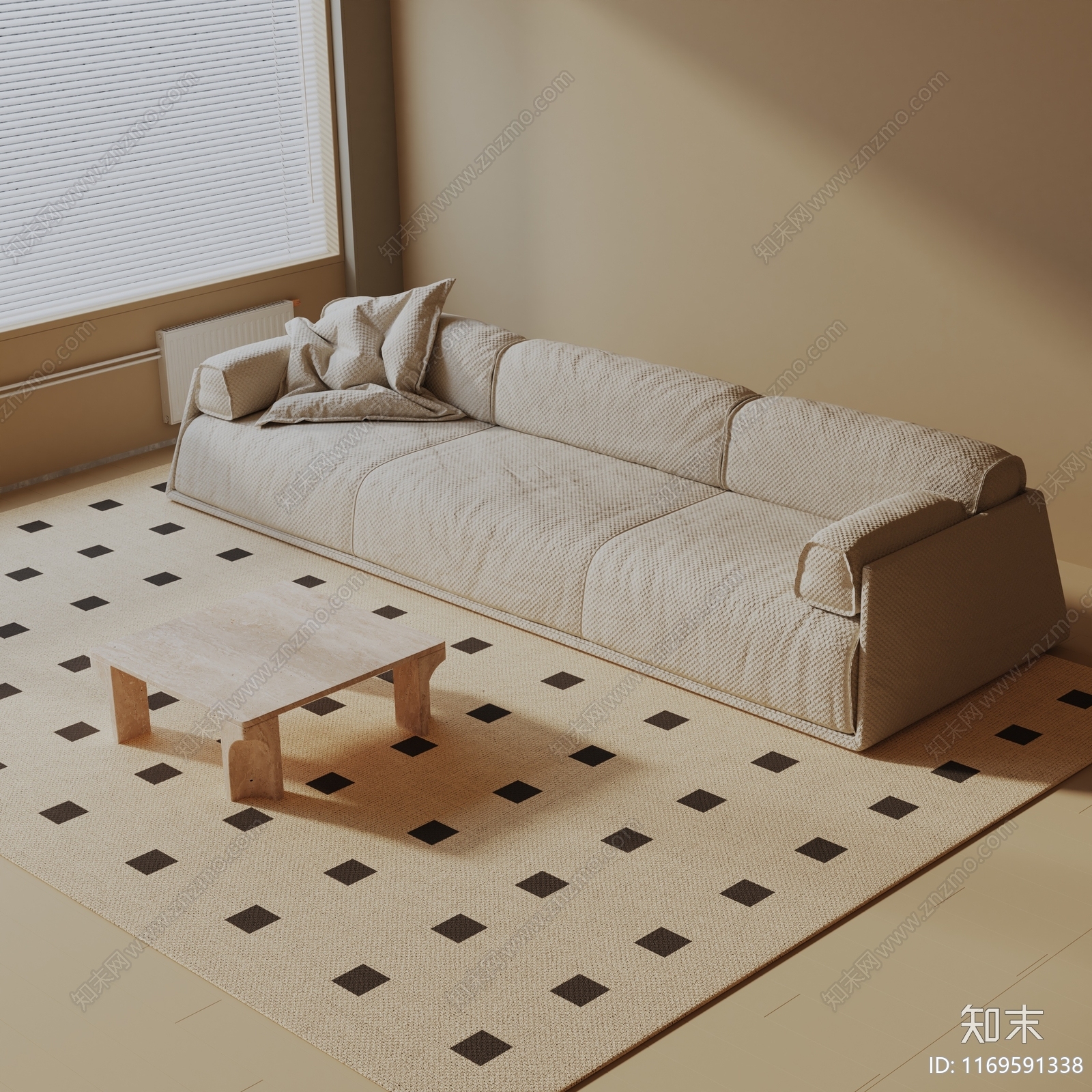 现代三人沙发3D模型下载【ID:1169591338】