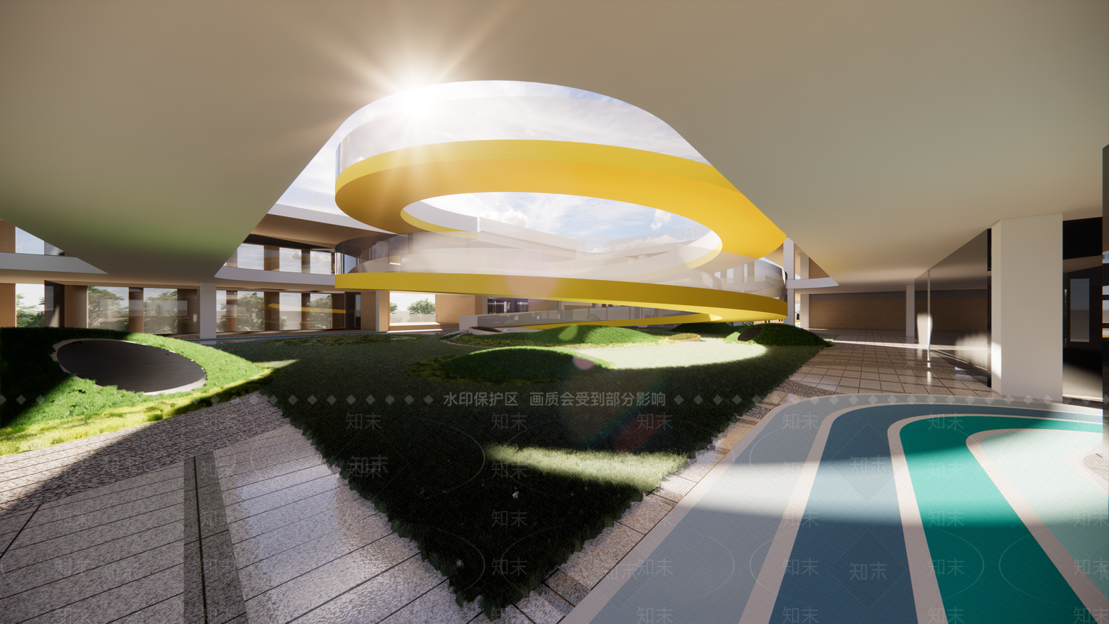 现代学校建筑SU模型下载【ID:1169596570】