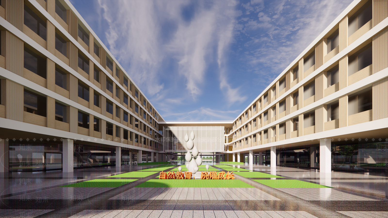 现代学校建筑SU模型下载【ID:1169596570】