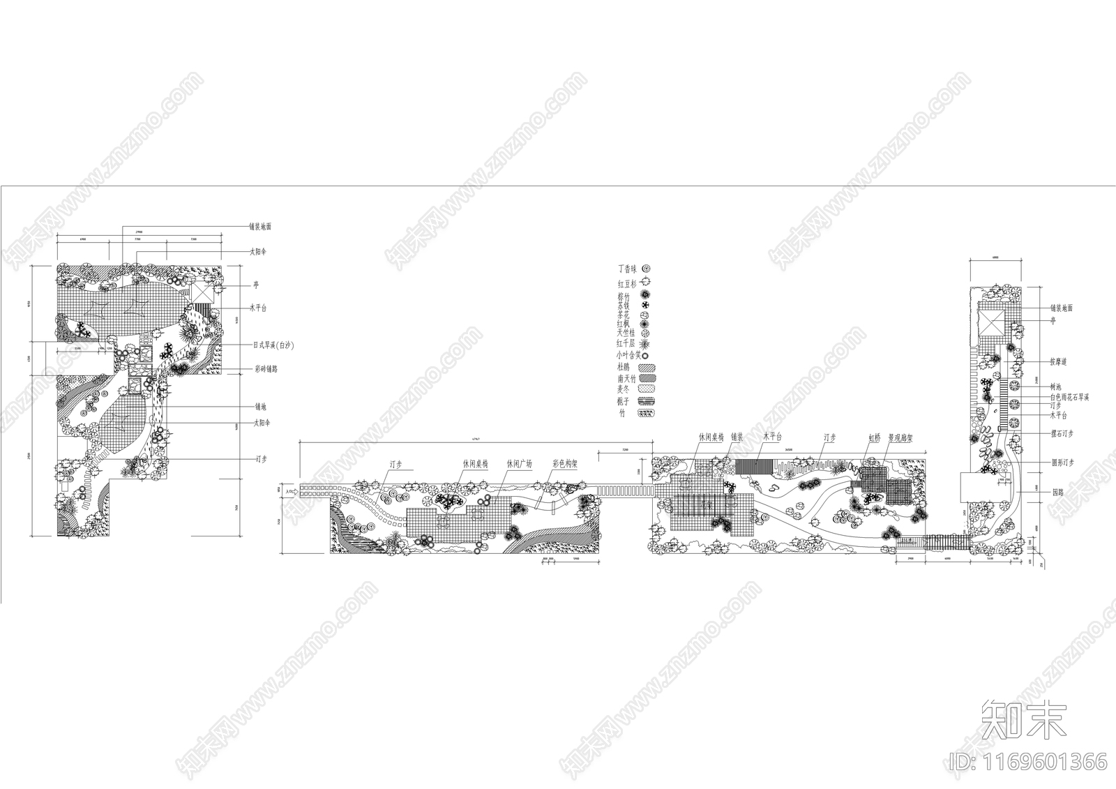 现代屋顶花园cad施工图下载【ID:1169601366】