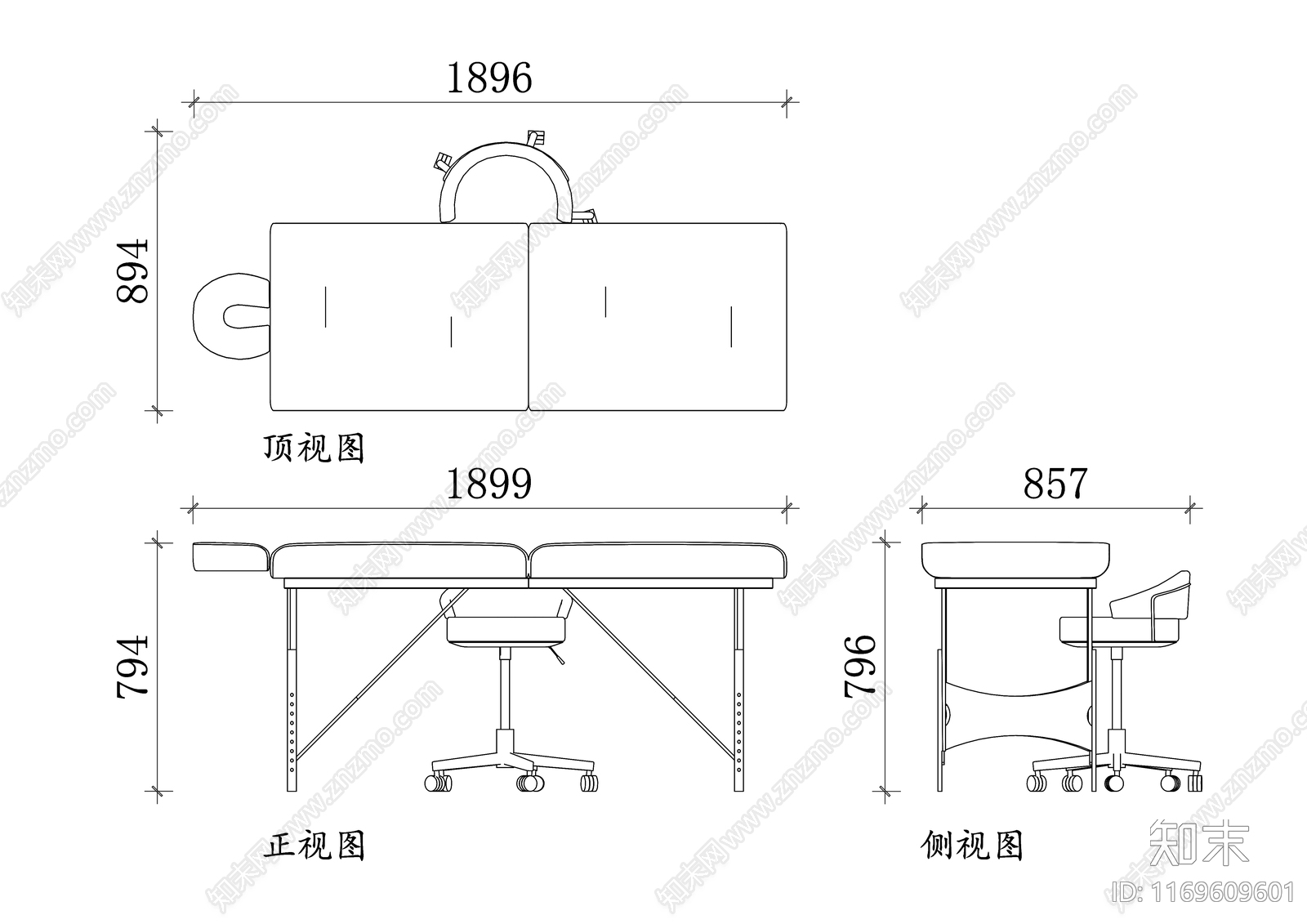 现代美容院cad施工图下载【ID:1169609601】