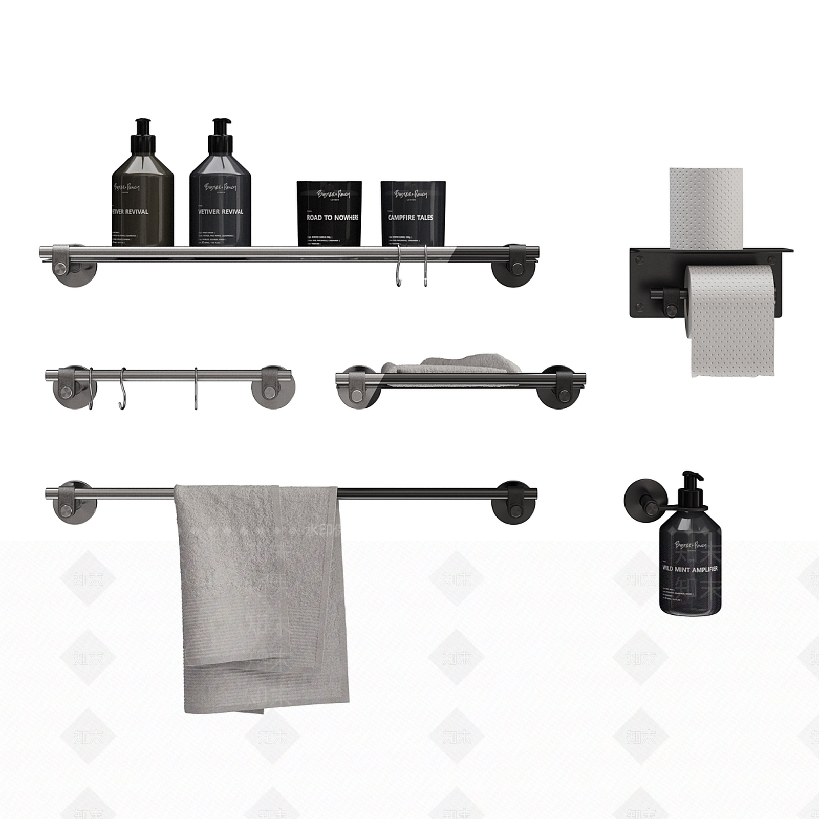 洗浴用品3D模型下载【ID:1169611304】