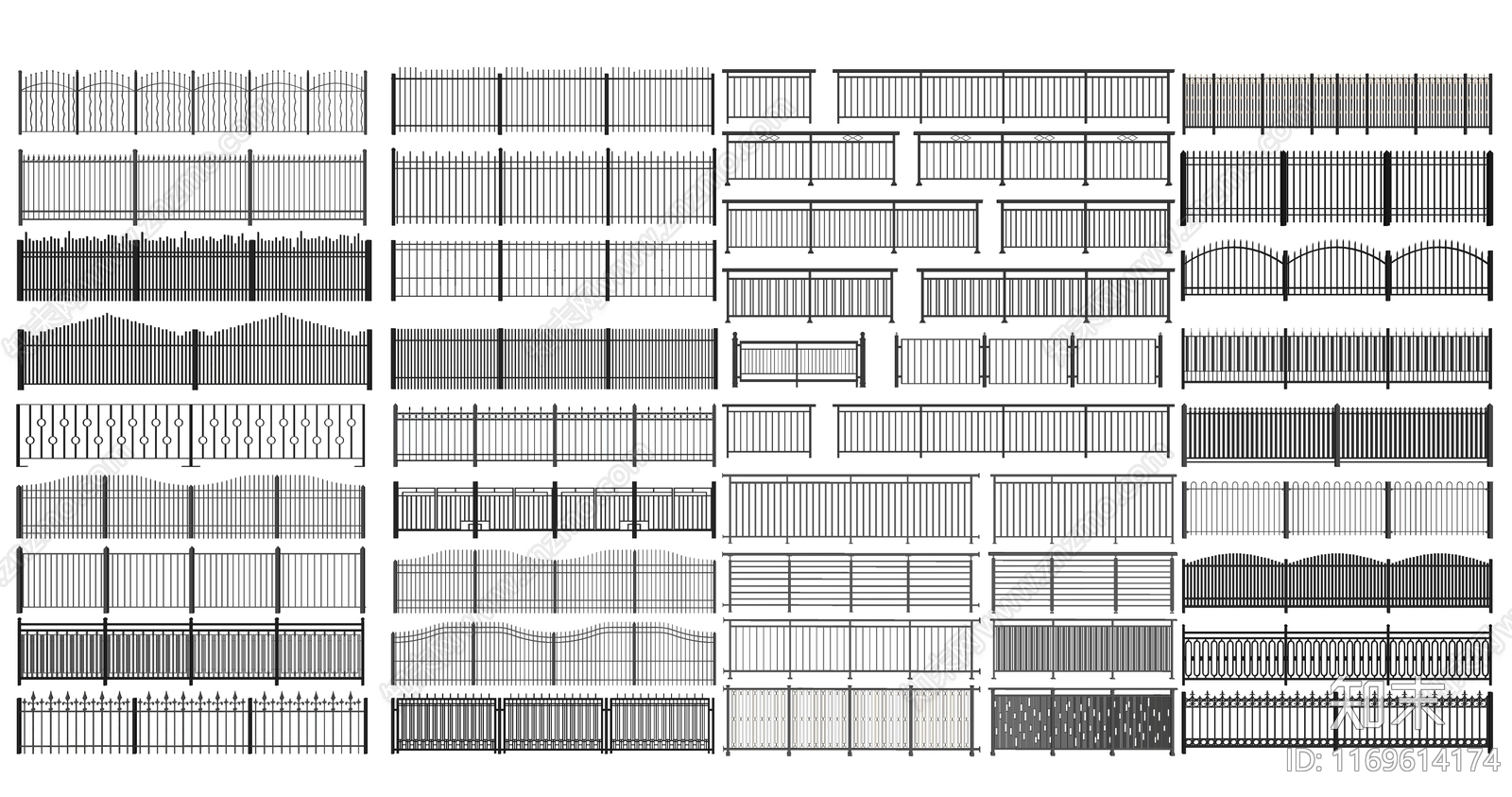 现代围栏护栏SU模型下载【ID:1169614174】