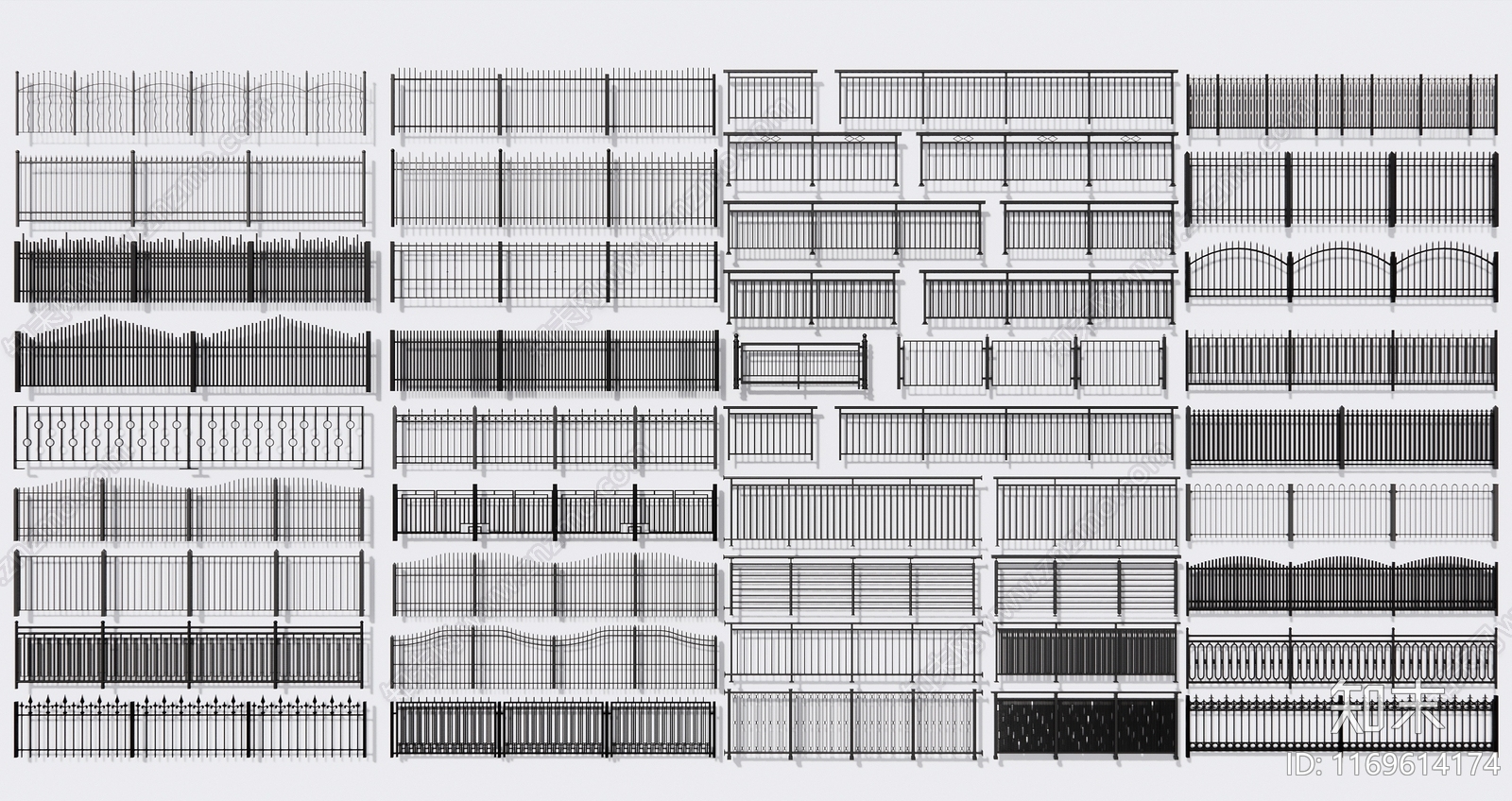 现代围栏护栏SU模型下载【ID:1169614174】