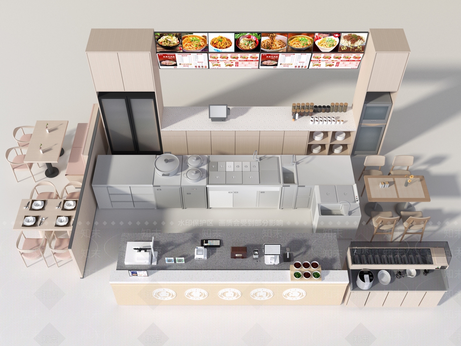 现代快餐店3D模型下载【ID:1169619640】
