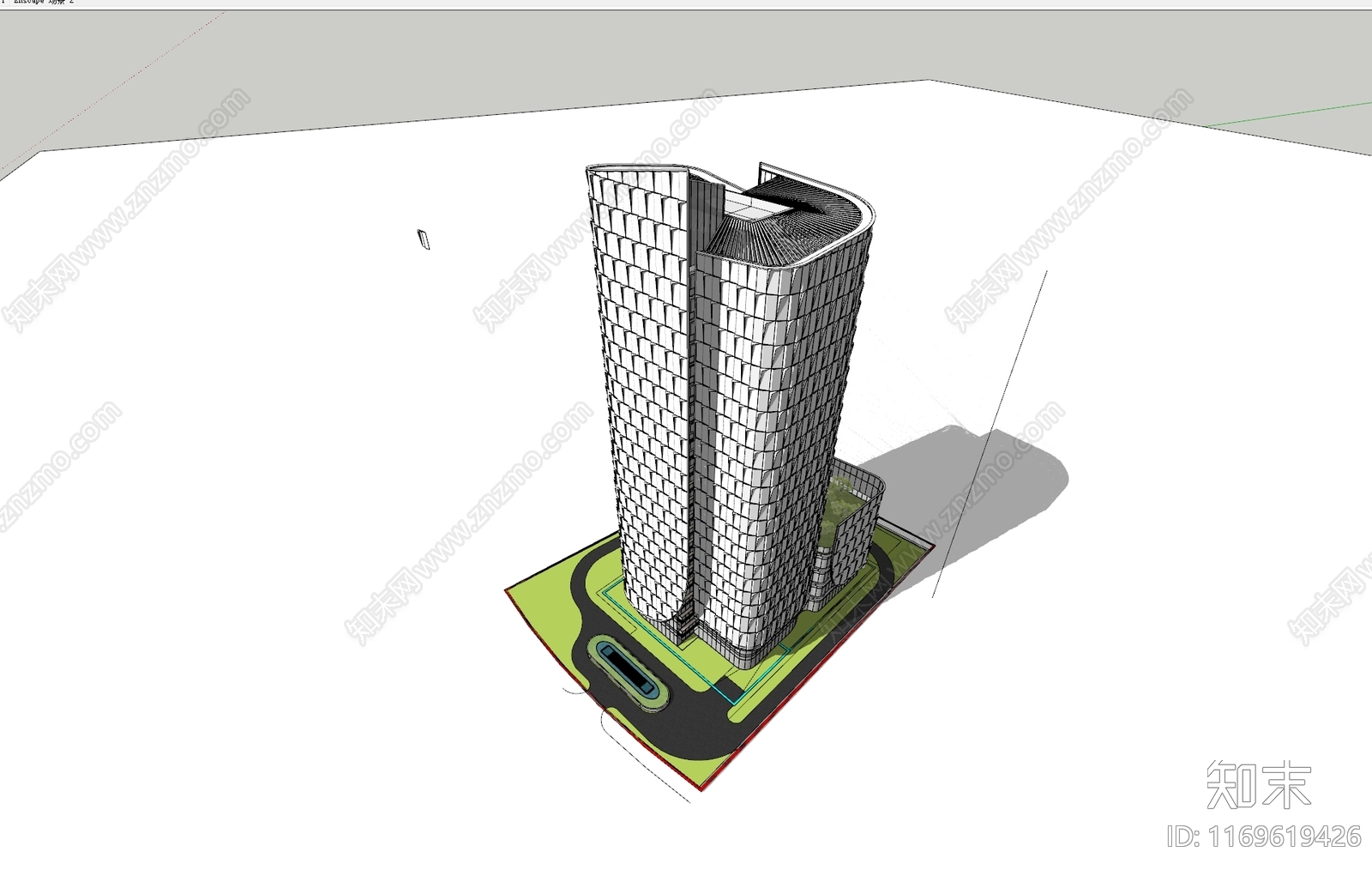 现代办公楼SU模型下载【ID:1169619426】