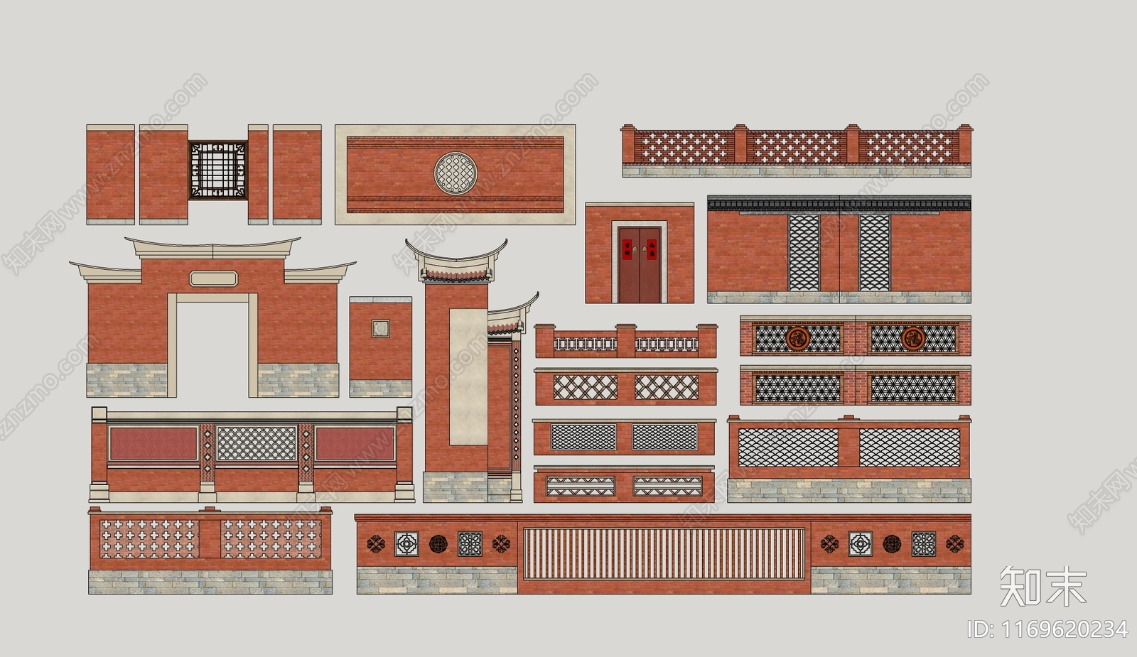 景墙SU模型下载【ID:1169620234】