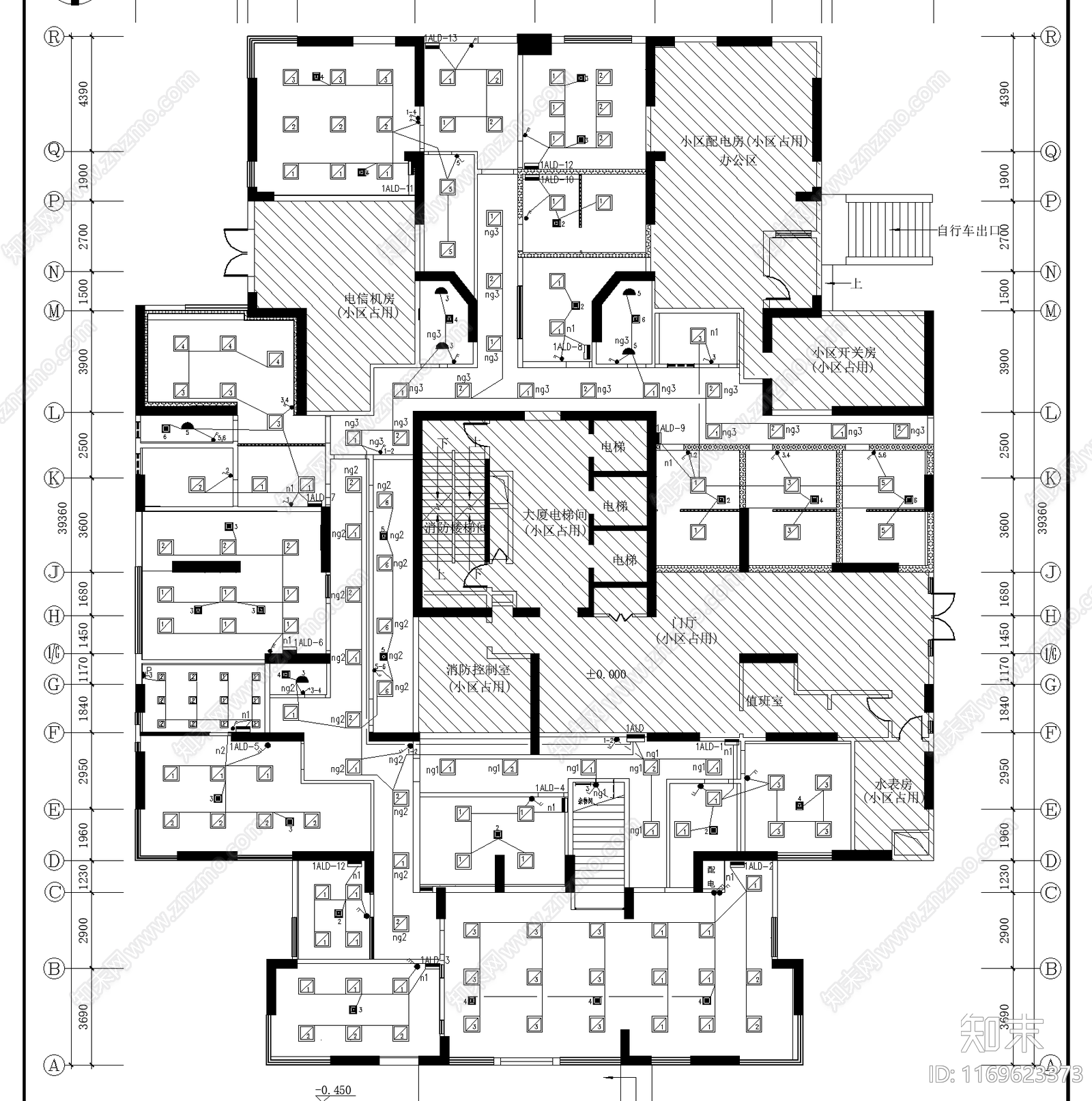 现代办公室cad施工图下载【ID:1169623373】