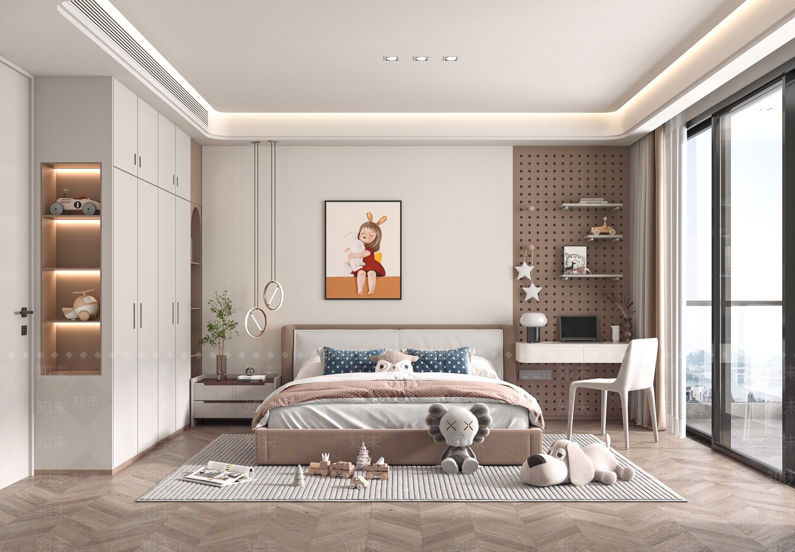 现代女孩房3D模型下载【ID:1169624317】