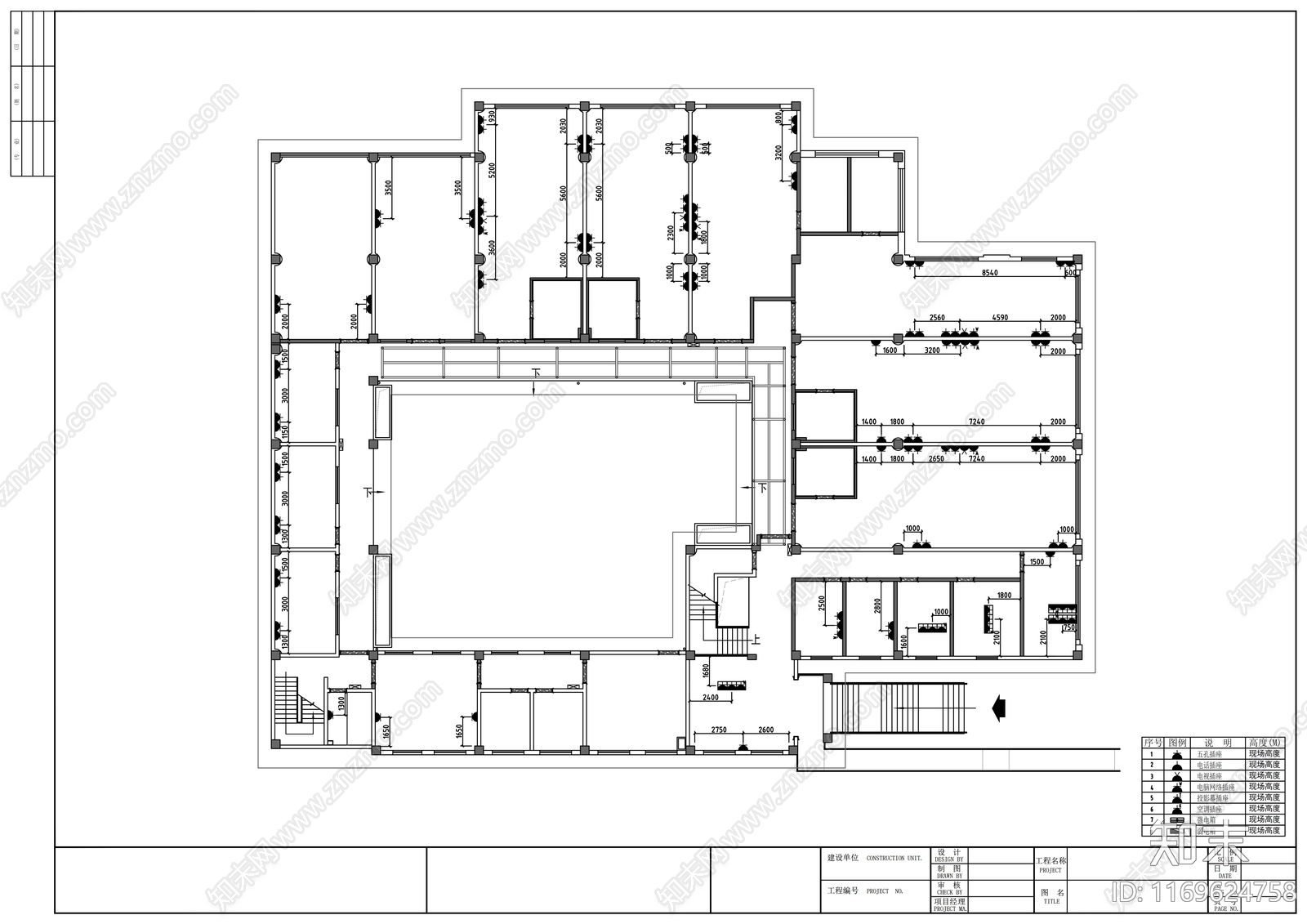 现代幼儿园cad施工图下载【ID:1169624758】