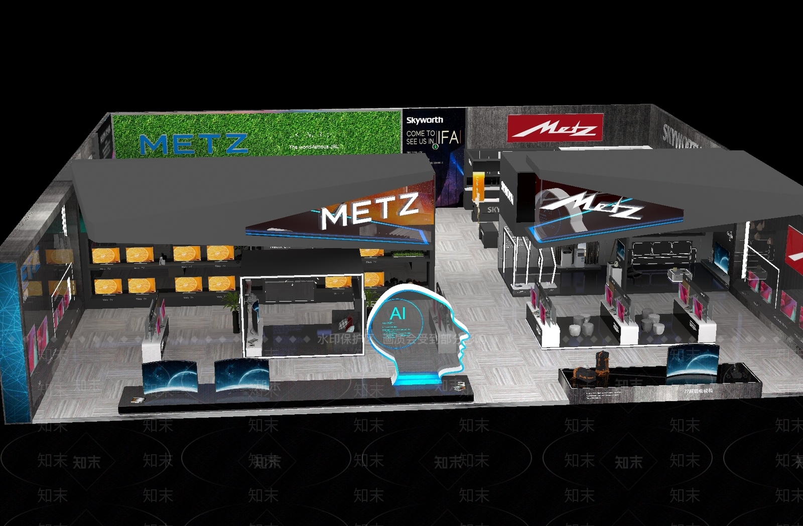 现代数码店3D模型下载【ID:1169630625】