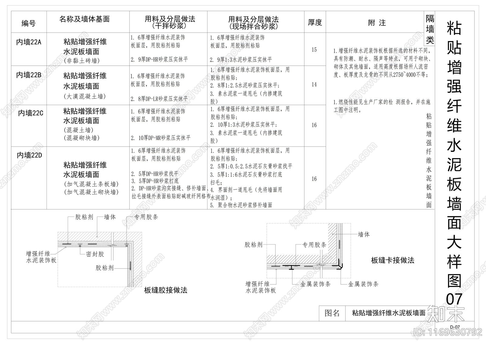 现代墙面节点cad施工图下载【ID:1169630792】