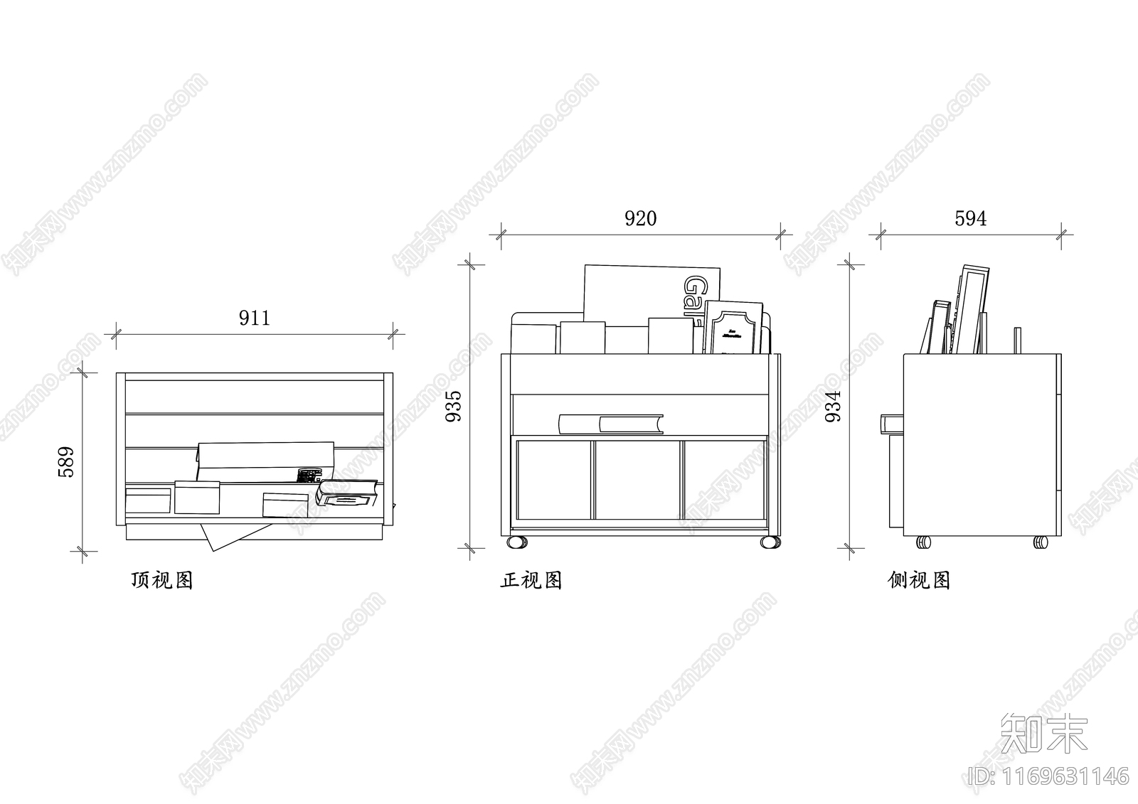 现代图书馆cad施工图下载【ID:1169631146】