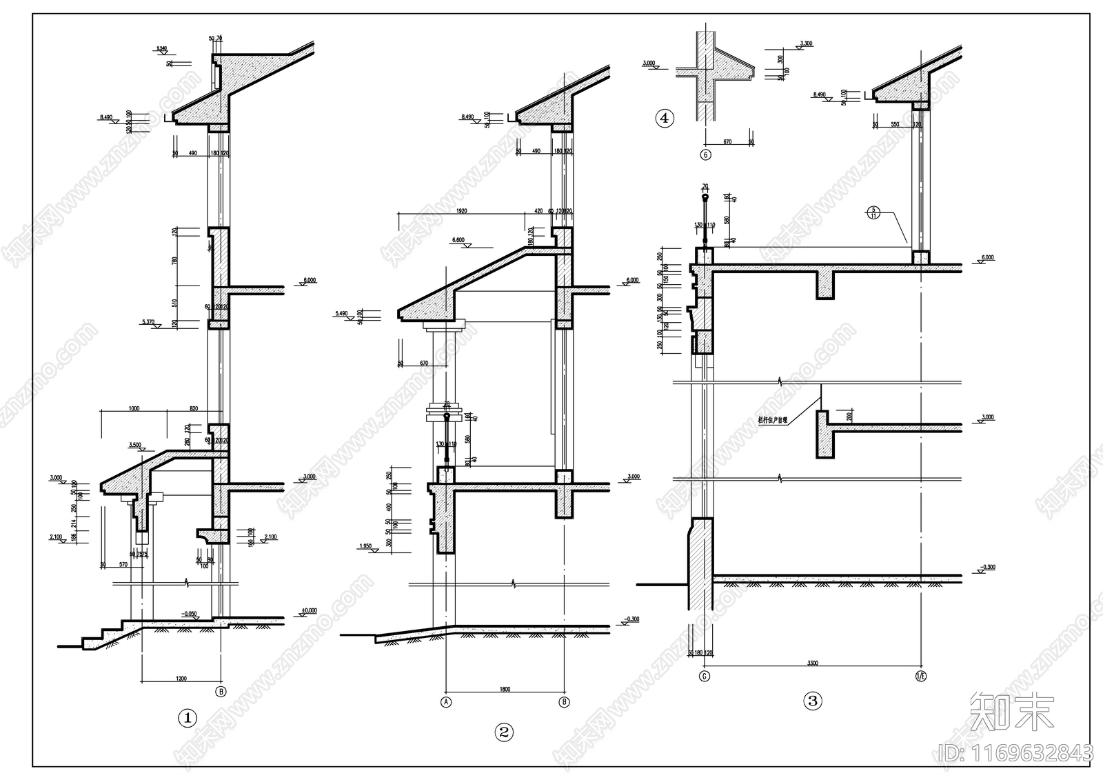 现代别墅建筑cad施工图下载【ID:1169632843】