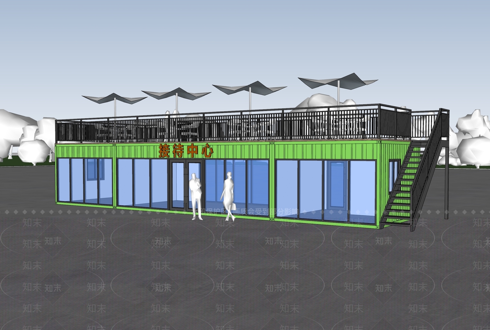 现代其他商业建筑SU模型下载【ID:1169637546】
